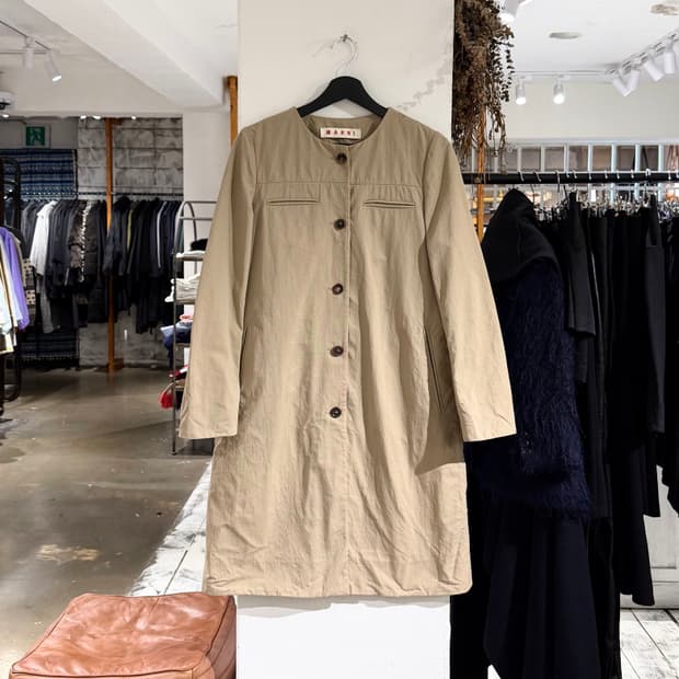 마르니 베이지 코튼 포켓 코트