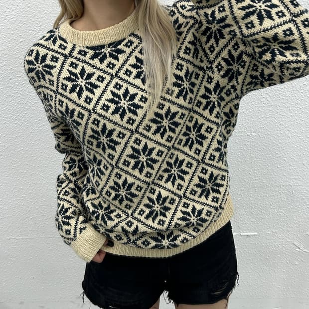 폴로 랄프로렌 에스닉패턴 아이보리 니트 S