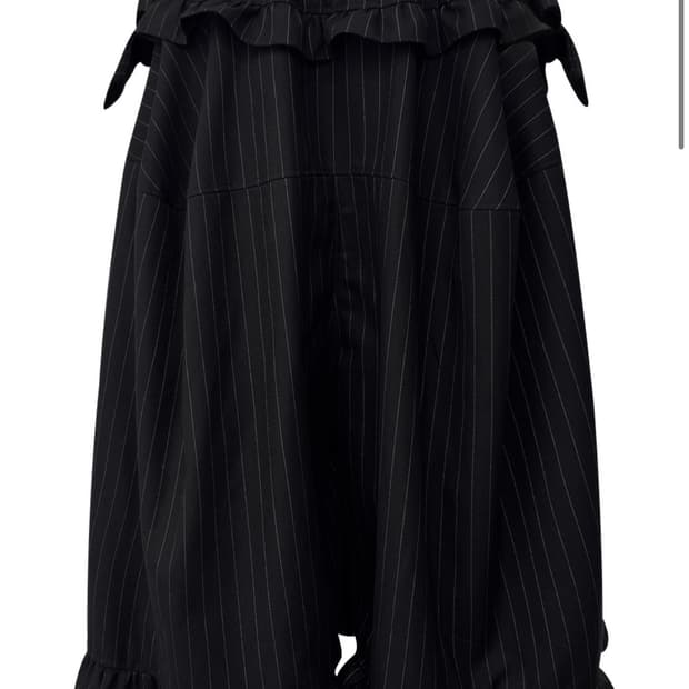 체메씨 BOW CULOTTES SKIRTS (BLACK STRIPE)
