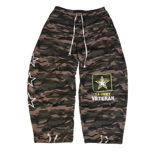 Fw) 아이필럭키 Lucky camo sweat pants 카모 팬츠