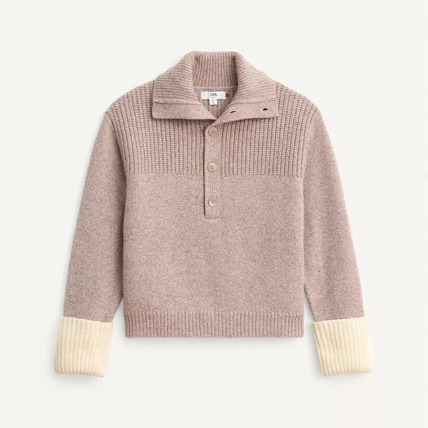 자라 리미티드 에디션 울 버튼넥 스웨터 새상품