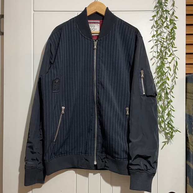 핀스트라이프 블루종