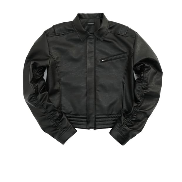 파프롬왓 FAR FAUX LEATHER PUCKERING JACKET 1