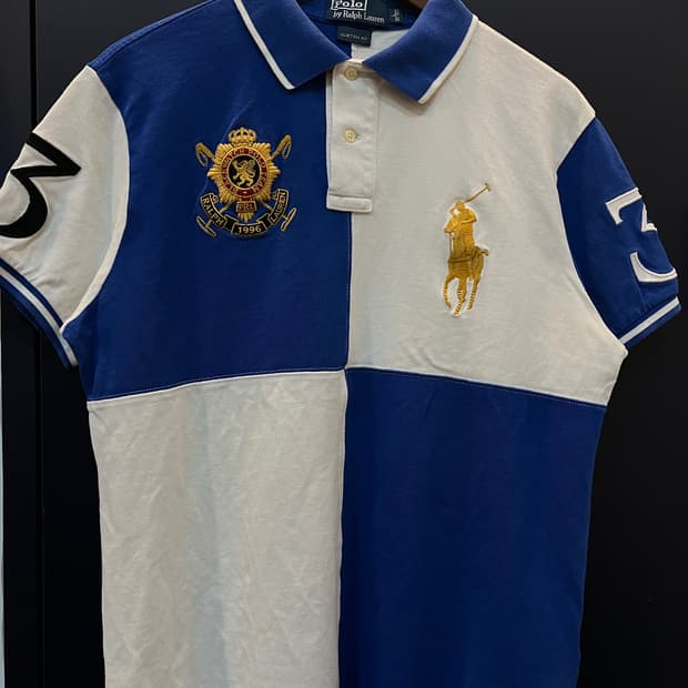 폴로 랄프로렌 1996 블랙워치 카라 반팔티