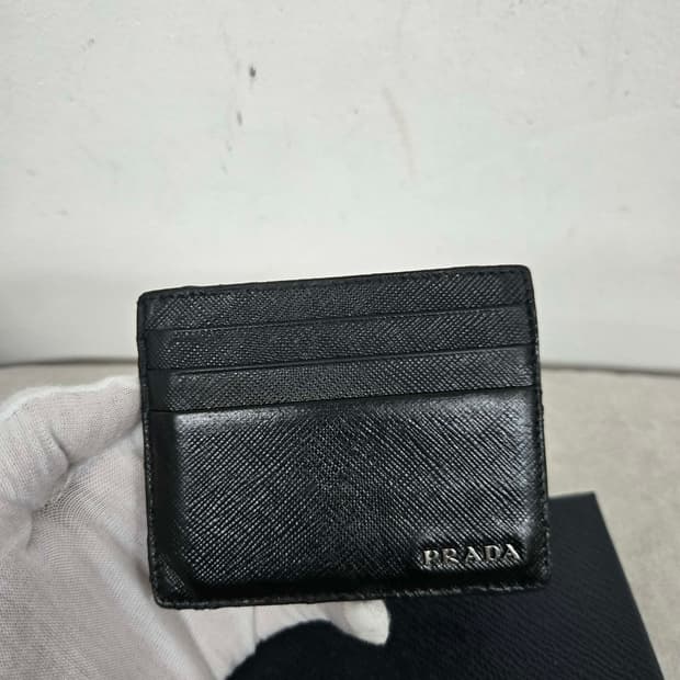 [보증서 정품] 프라다 사피아노 카드지갑