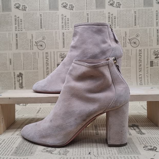 아쿠아주라 스웨이드 여성부츠 38 240 굽8.5