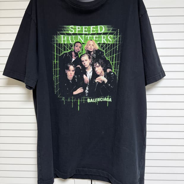 [M] 발렌시아가 스피드헌터 반팔 티셔츠 블랙
