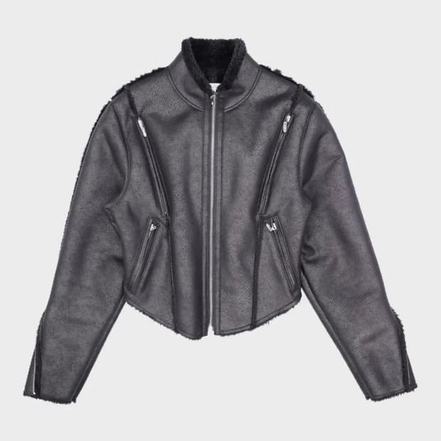 604서비스 블랙 무스탕 s