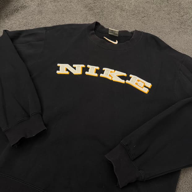 [ 정품/L ] 90s 나이키 올드스쿨 블록 X 스우시 크루넥 맨투맨
