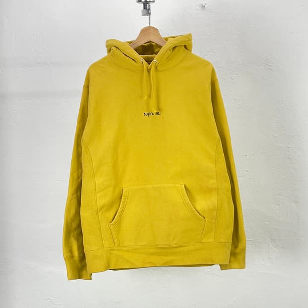슈프림 18fw 트레이드 마크 머스타드 후디 스웨트 셔츠