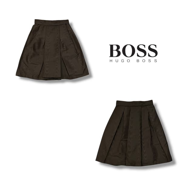  휴고보스 나일론 플리츠 스커트 y13687