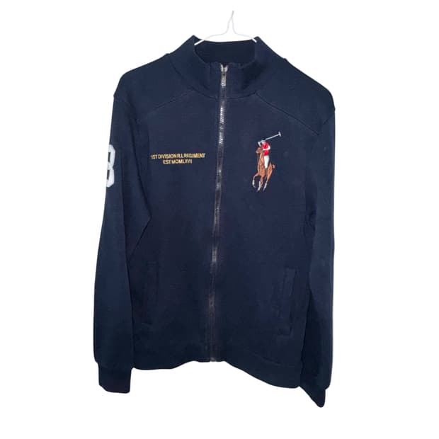 폴로 빅포니 네이비 니트집업