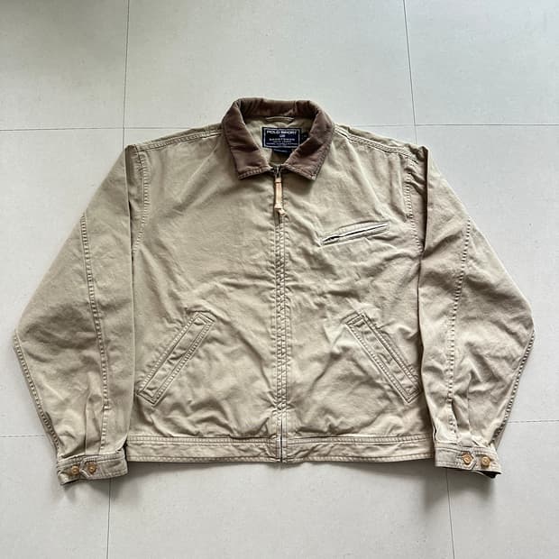 폴로 스포츠맨 빈티지 코듀로이 카라 디트로이트 헤링턴 캔버스 자켓 XL