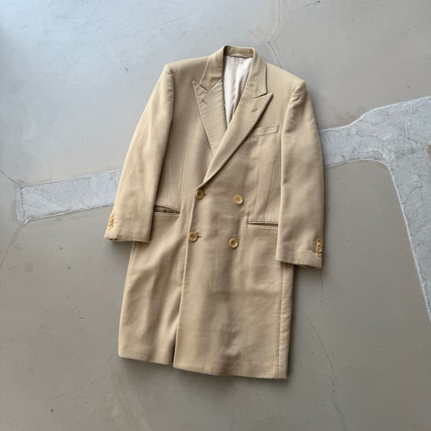 루이비통 05fw 캐시미어100 더블 브레스티드 코트