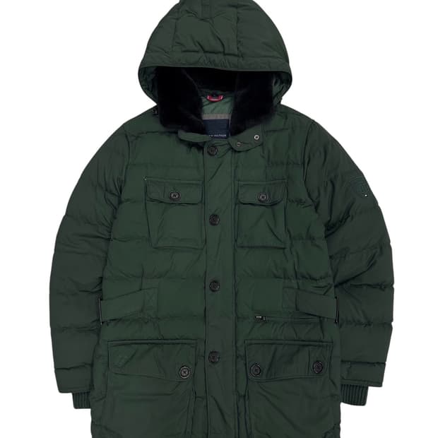 타미힐피거 구스다운 패딩 올리브 (M)