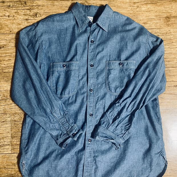 오어슬로우 빈티지핏 샴브레이 셔츠