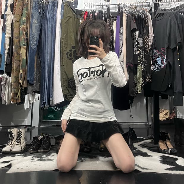 노턴 자수 프린팅 롱슬리브