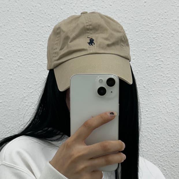 폴로 랄프로렌 네이비포니 베이지 볼캡
