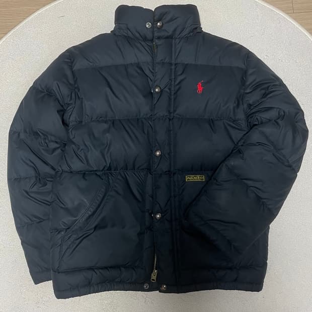 폴로 랄프로렌 블랙 숏 패딩