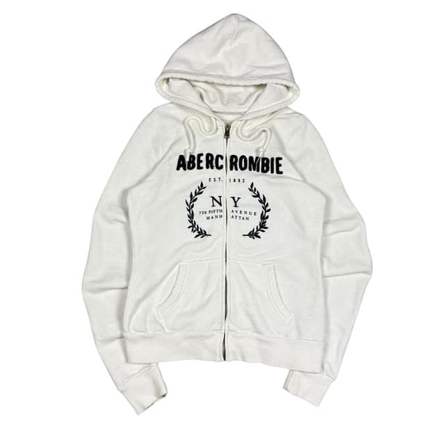 아베크롬비 화이트컬러 후드집업