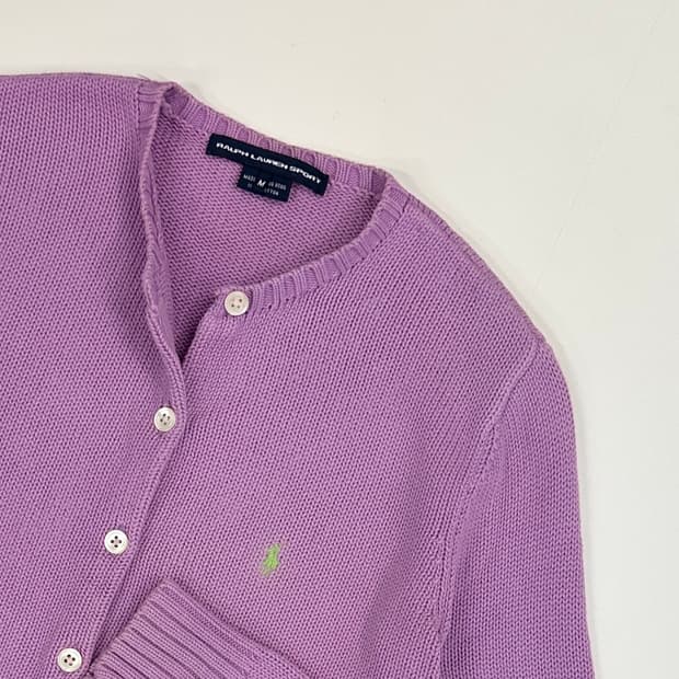 폴로 라벤더 그린 포니 가디건 (44-66)