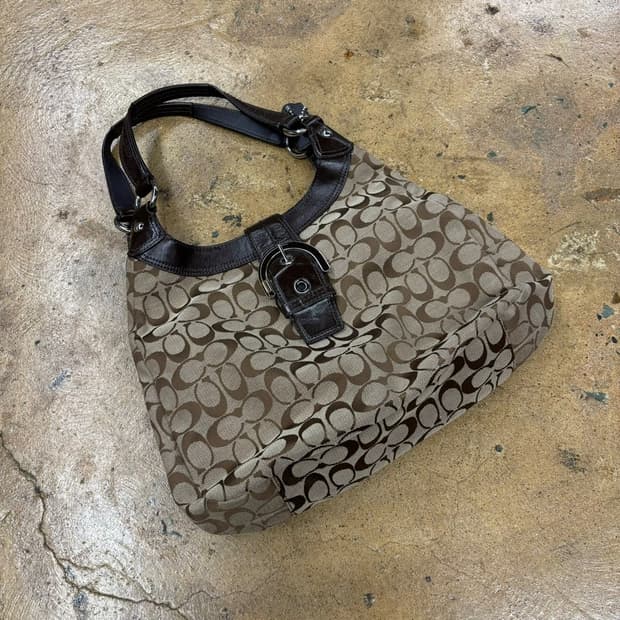 코치 빈티지 시그니처 자카드 숄더백 핸드백 