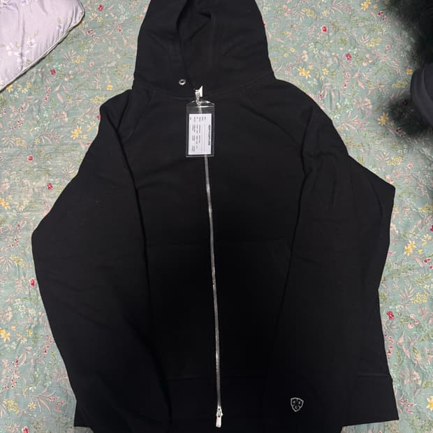 [새제품]헤리티지플로스 메리노울 후드집업 블랙 M