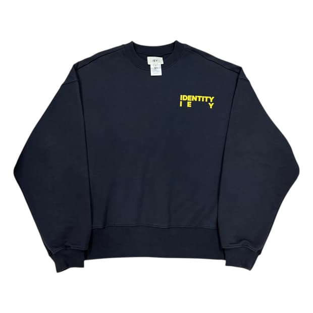 lEY 이에이 리버서블 로고 스웻셔츠 맨투맨 네이비 M