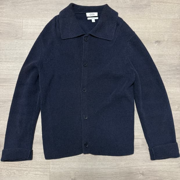 cos 부클레 가디건 네이비 M 