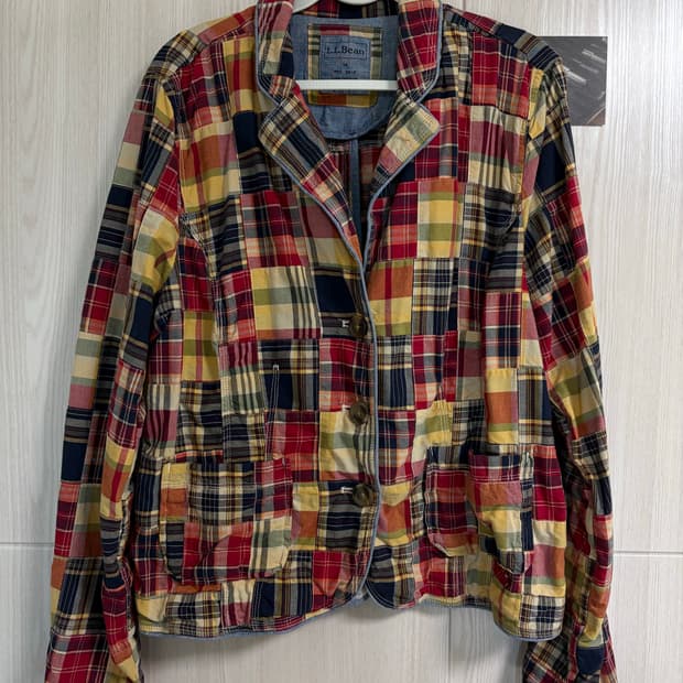L.L.Bean 체크 패치워크 자켓