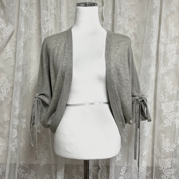 S) 캘빈클라인 CK 캐시미어 100 볼레로 가디건 그레이