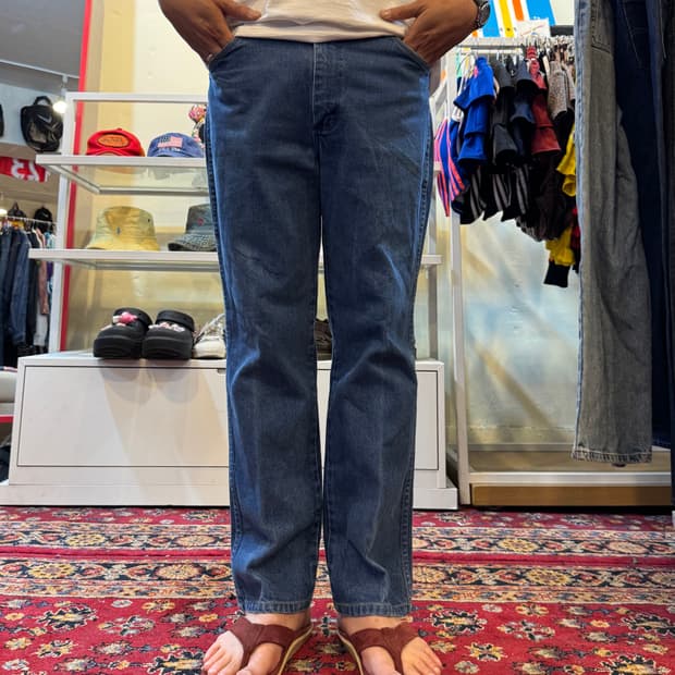 00s 빈티지 랭글러 936DEN 슬림 카우보이핏 데님 팬츠 35in