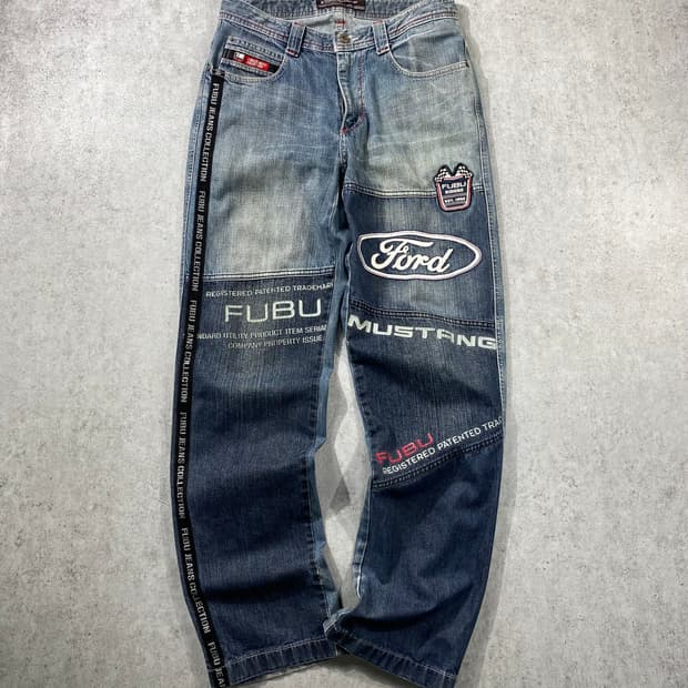 [30] 00s FUBU 후부 레이싱 루즈핏 데님팬츠