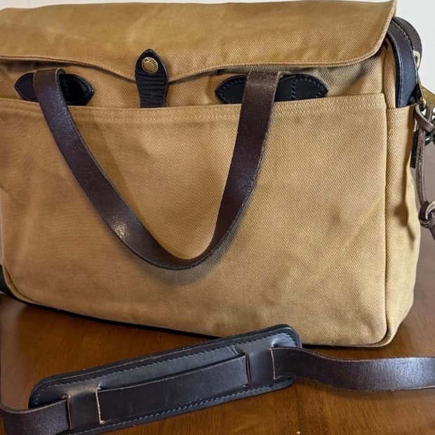 필슨 Filson 256 라지 랩탑 브리프케이스 탄 Made in USA