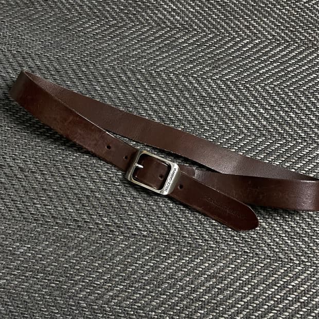 돌체앤가바나 빈티지 브라운 레더 벨트y 4857