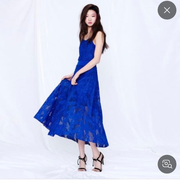 fayewoo 페이우 블루 레이스 원피스
