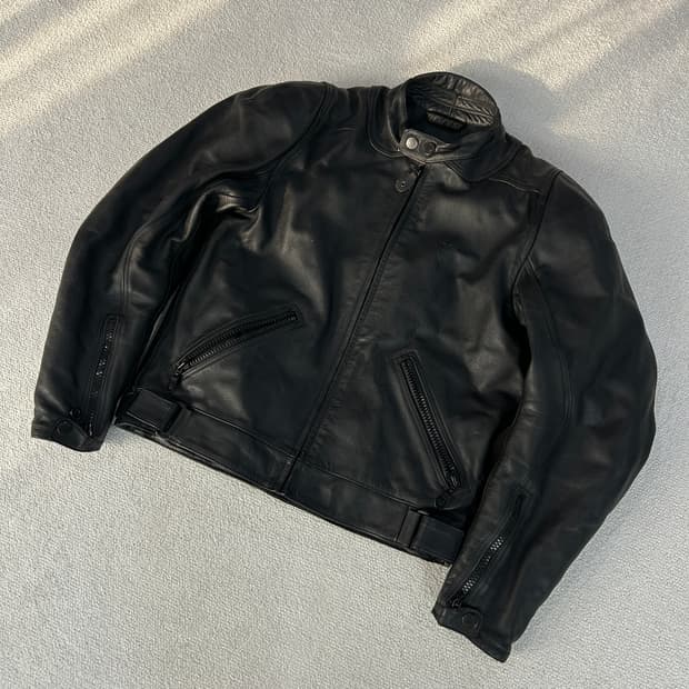 다이네즈 블랙 리얼 가죽 라이더 자켓 48