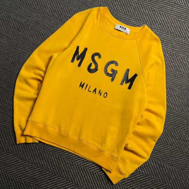 MSGM 빅로고 밀라노 크루넥 긴팔 티셔츠y 6313
