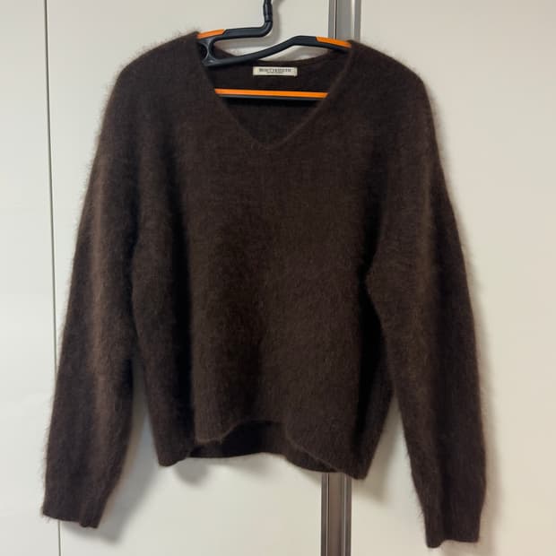 BEAUTY&YOUTH 브이넥 브라운니트