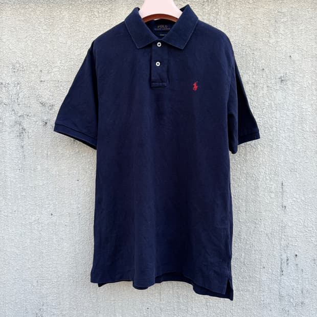 QR택)폴로 랄프로렌 네이비 레드포니 PK반팔 티셔츠