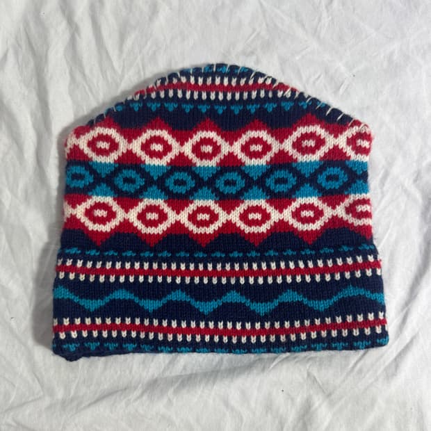 캐나다 메이드 페어아일 니트 비니