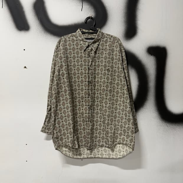 VTG 빈티지 빅사이즈 에스닉 풀 패턴 원포켓 셔츠