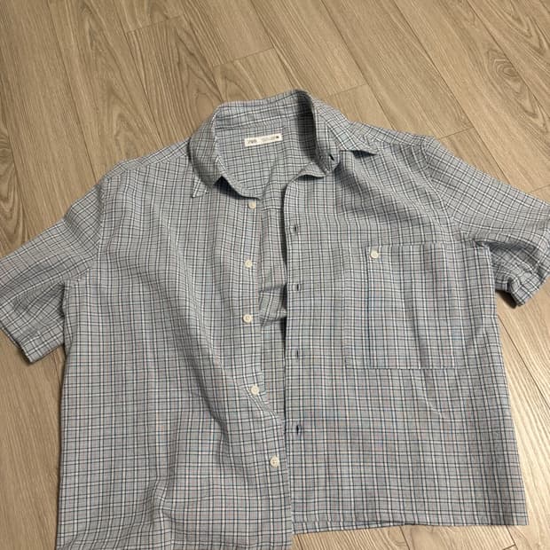 ZARA 체크 반팔 셔츠