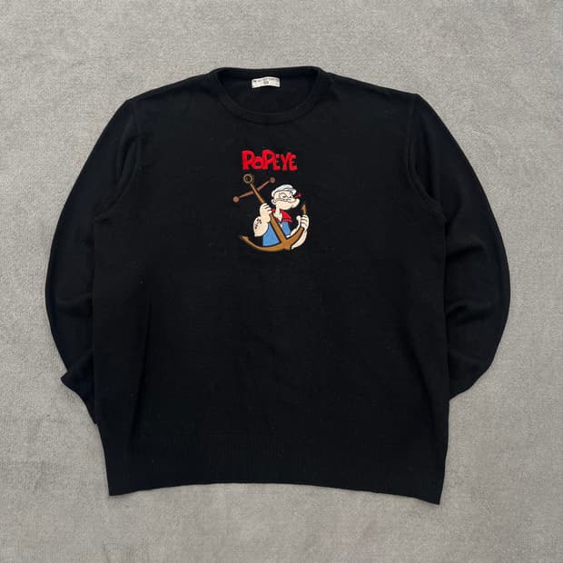 100 MU 스포츠 빈티지 뽀빠이 니트