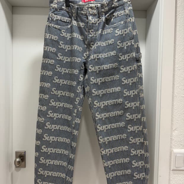 슈프림 페인터 로고 스트라이프 데님(32사이즈)