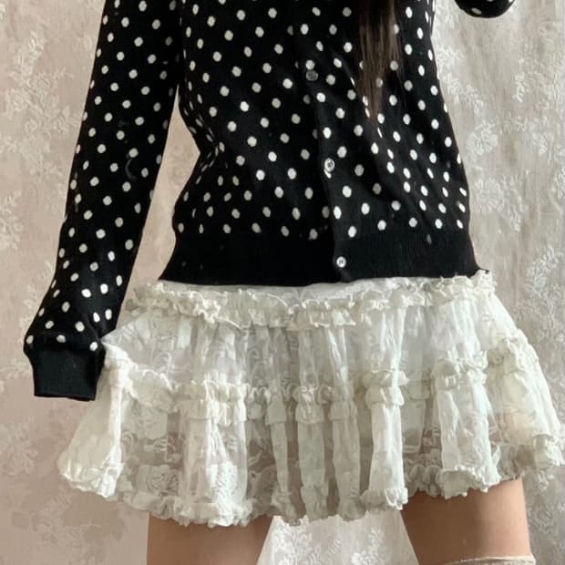 Commdes dot cardigan 꼼데가르송 도트 가디건