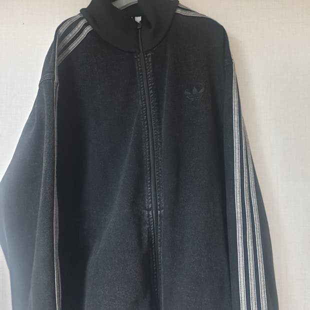 아디다스 데님 자켓 파이어버드 XL 블랙