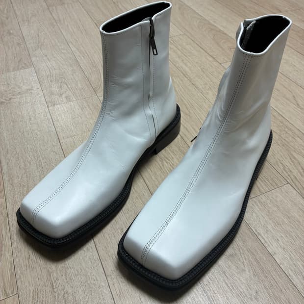 [새상품] 피렌체아뜨리에 중앙절개 와이드 스퀘어토 집업부츠 5705