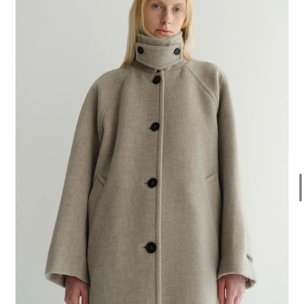 이아 울 발마칸 코트 오트밀 m사이즈