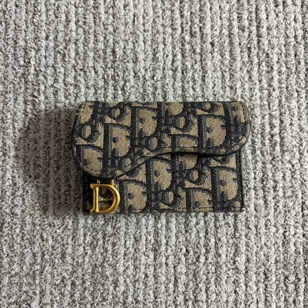 디올 오블리크 새들 카드지갑